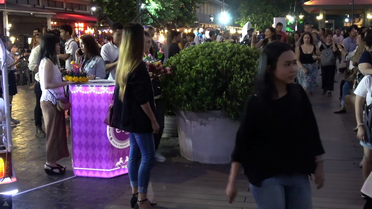 Loy Krathong Festival At Asiatique Riverfront In Bangkok