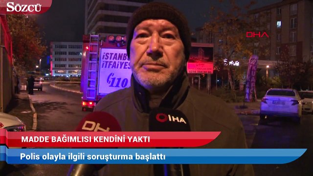 İstanbul’da madde bağımlısı şahıs cami avlusunda kendini yaktı