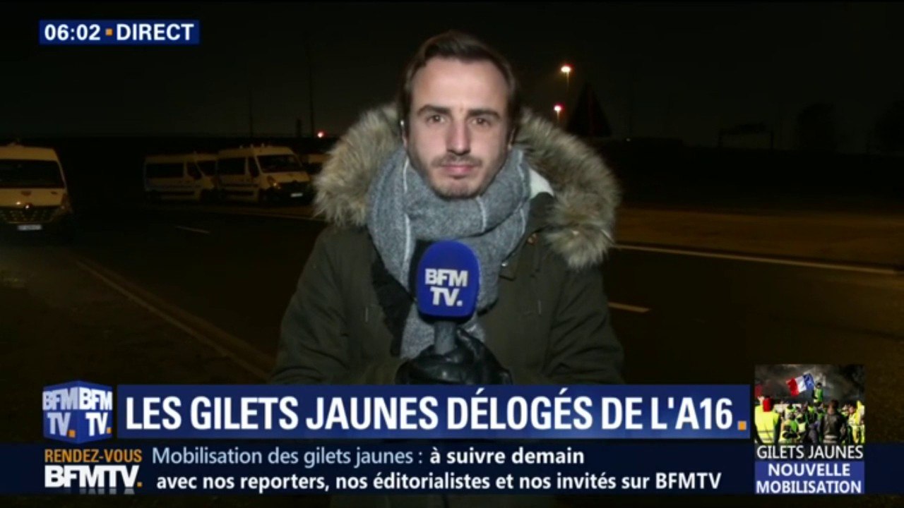 Gilets jaunes: la nuit a été très agitée sur l'autoroute A16 dans le Pas-de-Calais