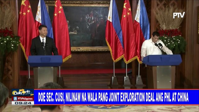 DOE Sec. Cusi, nilinaw na wala pang joint exploration deal ang PHL at China
