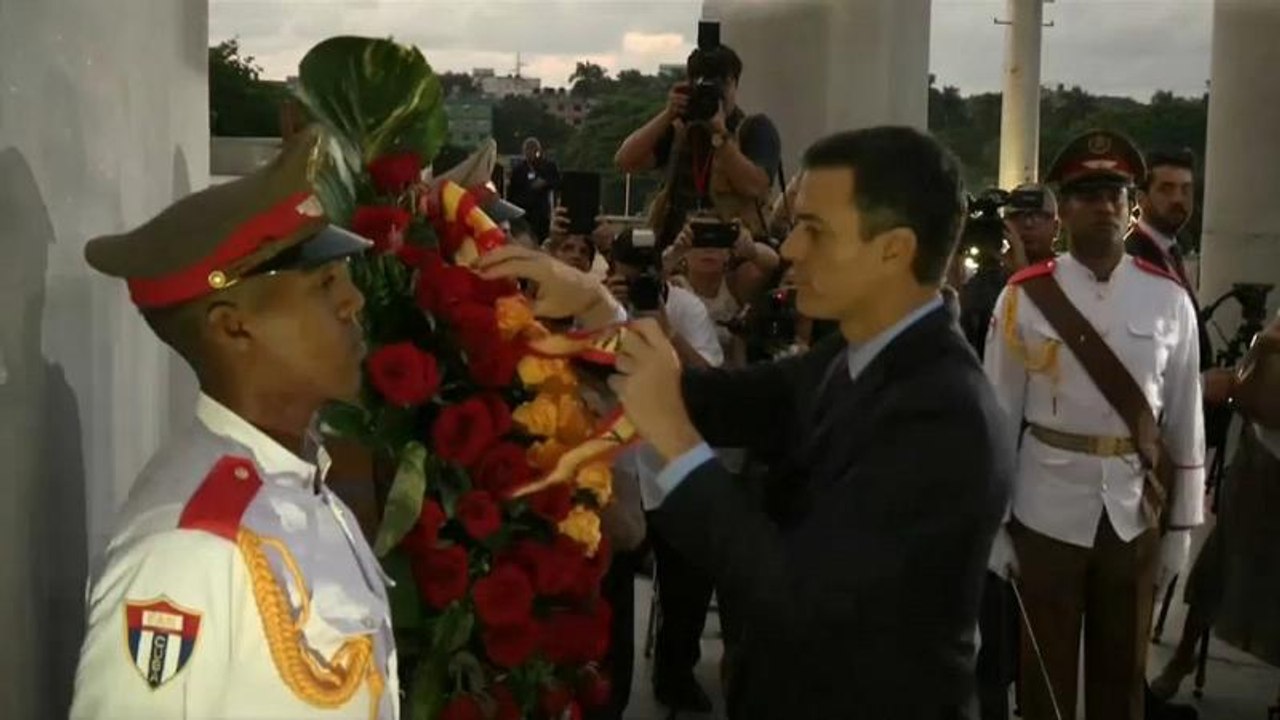 1. Staatsbesuch seit 32 Jahren: Pedro Sánchez besucht Kuba