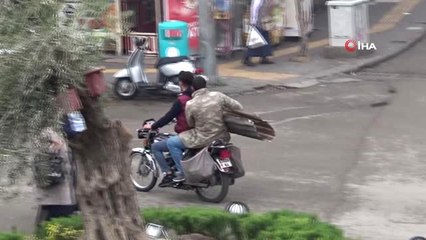 Motosikletle Kepenk Taşıdılar