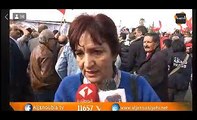 سامية عبو تساند إضراب إتحاد الشغل بتونس
