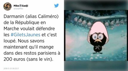 Gérald Darmanin parle de ces repas au restaurant "200 euros l'addition".