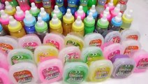 Glitter Body Paint Finger Slime Learn Colors For Children & Kinder Joy Surprise Eggs Baby Doll Toys
