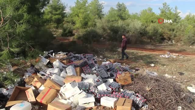 Ormanlık Alanı, Getirip Attıkları Günü Geçmiş Ürünlerle Çöplüğe Çevirdiler