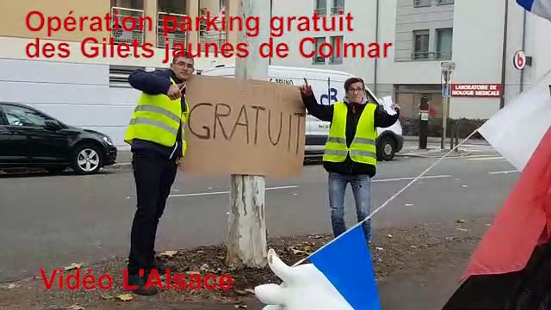 Les Gilets jaunes de Colmar organisent une opération "parking gratuit" -  Vidéo Dailymotion