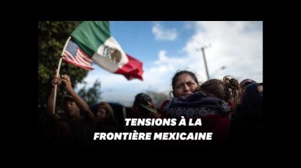 Download Video: La caravane des migrants manifeste à la frontière avec les États-Unis