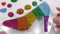 Glitter Slime High Heels Learn Colors Slime Clay Icecream Jelly DIY