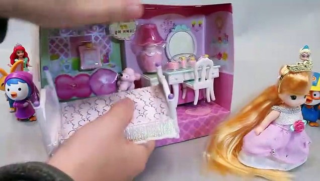 리틀미미 라푼젤 공주 인형놀이 겨울왕국 뽀로로 엘사 미미월드 장난감 Princess Dress Up Doll Play Toys for Kids