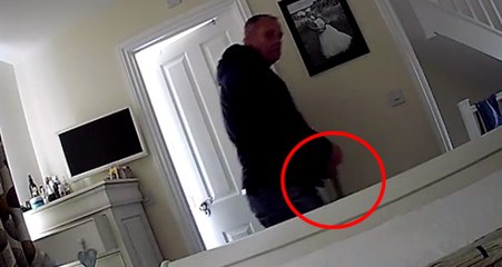 Komşusunun İç Çamaşırlarına Dokunan Sapığı, Gizli Kamera Ele Verdi