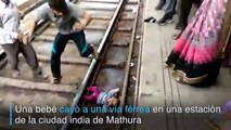 Tren pasa por encima de bebé en India, que escapa sin un rasguño