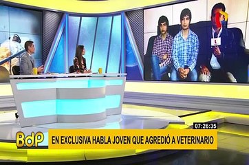 Estudiante que agredió a veterinario: “Estoy arrepentido por la forma en que reaccioné”