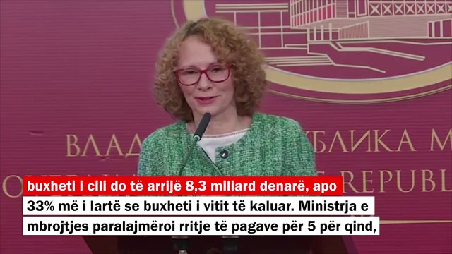 Shekerinska prezanton buxhetin për Ministrinë e Mbrojtjes