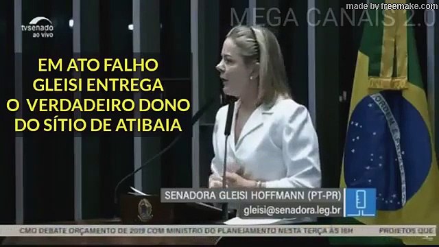 GLEISI HOFFMANN ACABA DE ENTREGAR O DONO DO SÍTIO DE ATIBAIA EM ATO FALHO