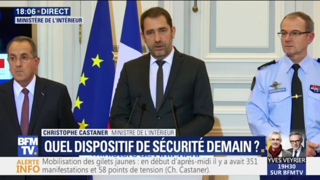 Manifestation des gilets jaunes : Christophe Castaner rappelle qu'il n'y a pas de liberté sans ordre public