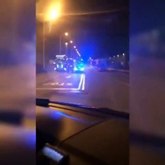 Una marcha lenta de camiones colapsa la Ronda Litoral en Barcelona
