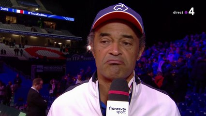 Yannick Noah : "On est tombé contre beaucoup plus fort"