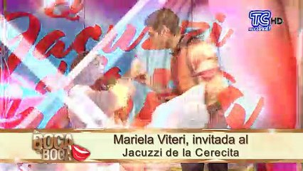 Mariela Viteri invitada al Jacuzzi de “La Cerecita”
