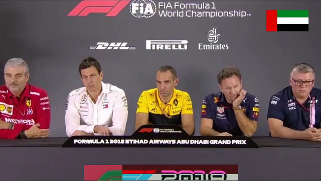F1 2018 Abu Dhabi GP - Friday (Team Principals) Press Conference