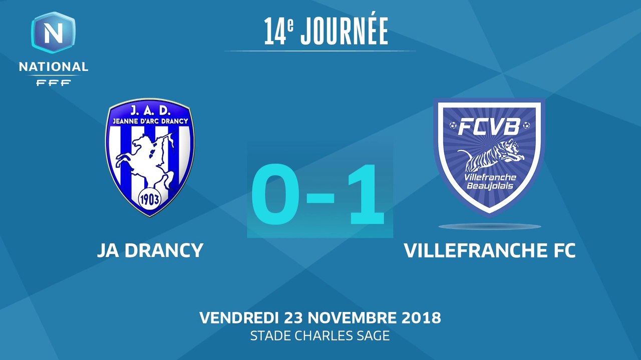 J14 : JA Drancy – Villefranche FC (0-1), le résumé
