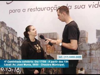 Dia 17/09 - Quarta Caminhada Solidária com Testemunho de Vida de Bispa Cléo