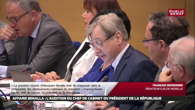 François Grosdidier: On note toujours les mêmes contradictions entre les propos des syndicats de police et les propos de M.Benalla lui même
