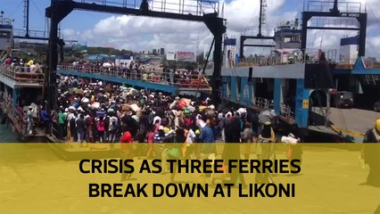 Newly launched ferry breaks down causing massive jam