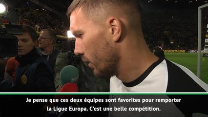 Ligue Europa - Podolski : "Chelsea et Arsenal peuvent la gagner"