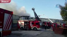 Tuzla OSB'de market deposunda yangın