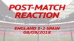England 1-2 Spain - post-match reaction
