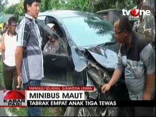 Minibus Tabrak Bocah di Tapanuli, 3 Tewas