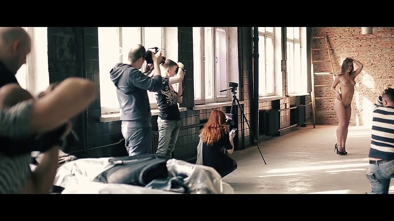 Nude model backstage