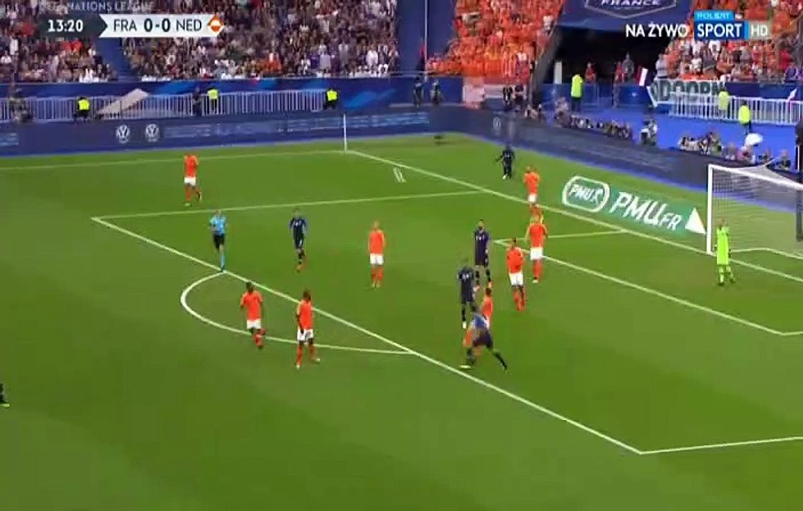 Kylian Mbappe Goal - France 1-0 Netherlands 09/09/2018