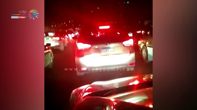 زحام مرورى أعلى الدائرى اتجاه المريوطية بسبب زيادة اﻷحمال