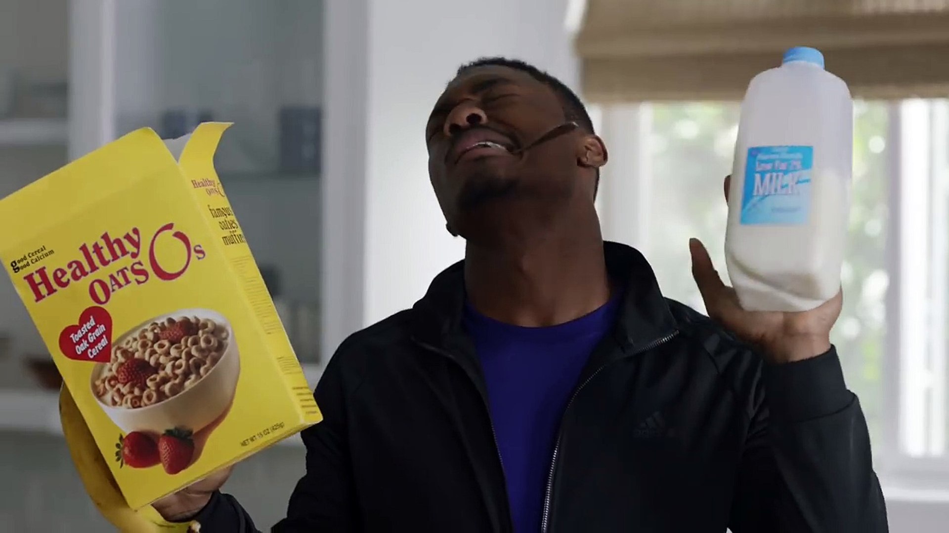 Stefon Diggs Tries Eating Cereal - GEICO - Dailymotion Video