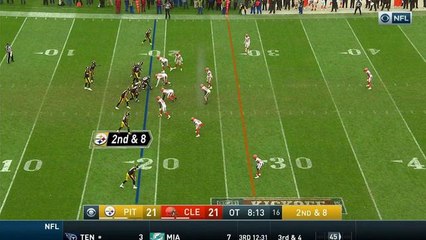 Big Ben lofts pass to James Conner for first down in OT