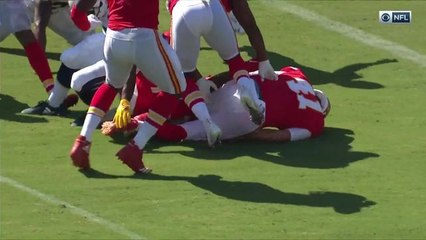 Mahomes HYPED after De'Anthony Thomas forces key fumble on punt