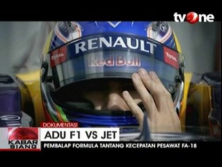 Adu Cepat Mobil F1 vs Pesawat Jet F/A-18 Hornet