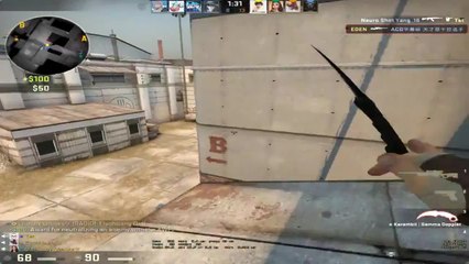 Suddenly he totally goes crazy with his AWP