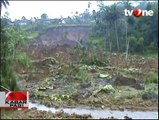 Tebing Setinggi 70 Meter Longsor Timbun Puluhan Hektar Sawah dan 1 Rumah