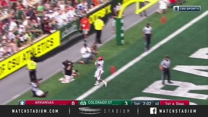 Arkansas vs Colorado State Football Highlights (2018) | Stadium