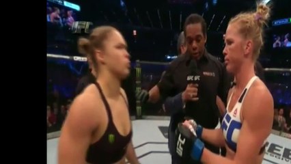 Holly Holm and Ronda Rousey