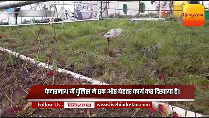 हिमालय दिवस पर केदारनाथ में पुलिस ने तैयार किया बुग्याल