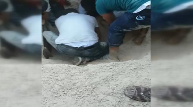 Kum Yığının Altında Kalan Çocuğu Mahalleli Kurtardı