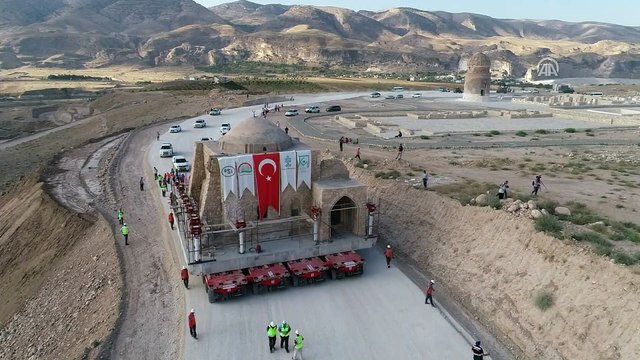 Ilısu Barajı'ndanki tarihi yapıların taşınma süreci - Drone - BATMAN