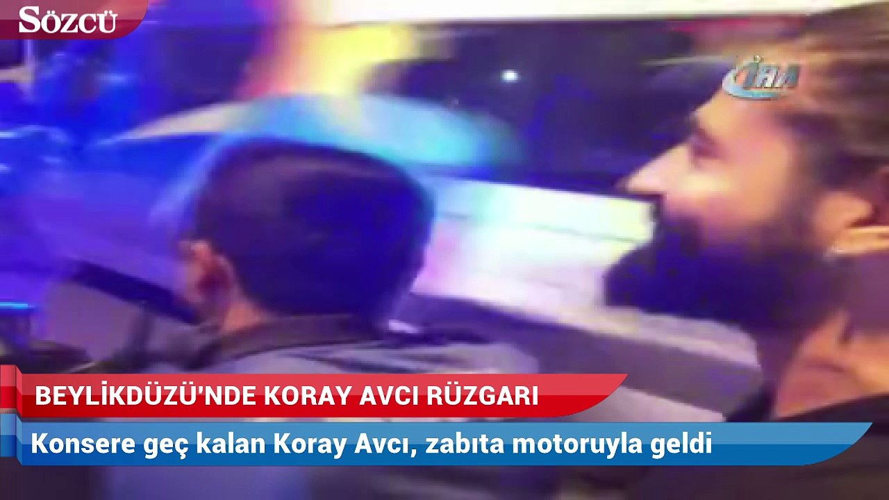 Konsere geç kalan Koray Avcı, zabıta motoruyla geldi