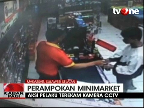 Wajah Tiga Perampok Minimarket Terekam CCTV