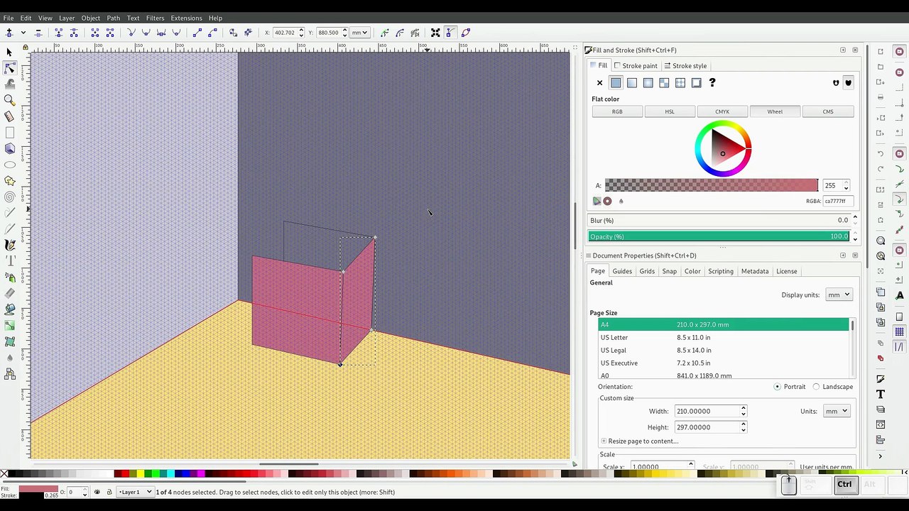 Inkscape: Rejilla Axonométrica 5