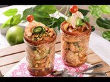 Cevichurros con Camarones y Cacahuates